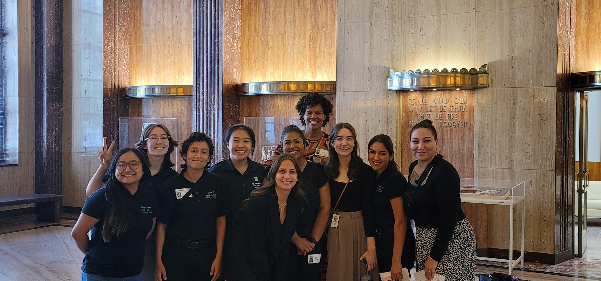 UH ASLI Class of 2024, led by Dr. Hill, visited Houston City Council.