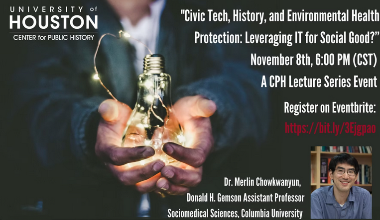 "Civic Tech, History, and Environmental Health Protection: Leveraging IT for Social Good?" with Dr. Merlin Chowkwanyun, Donald H. Gemson Assistant Professor, Sociomedical Sciences, Columbia University
