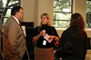 Dr. Clarke with Baylor College geneticist Dr. Molly Bray at the CNBR open house