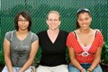 Jessica Wheeler and Ana Caceres (gray shirt) and Chani Blair (red shirt)