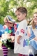 Kids and clowns at the CF walk