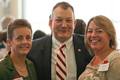 Dr. Clarke (center) with Mitzi Laughlin and Kathy Ingram 