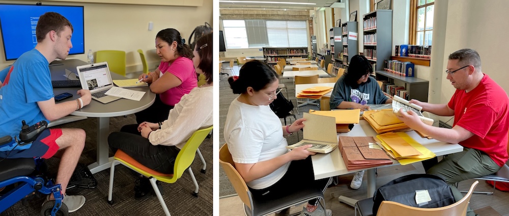 Undergraduates studying