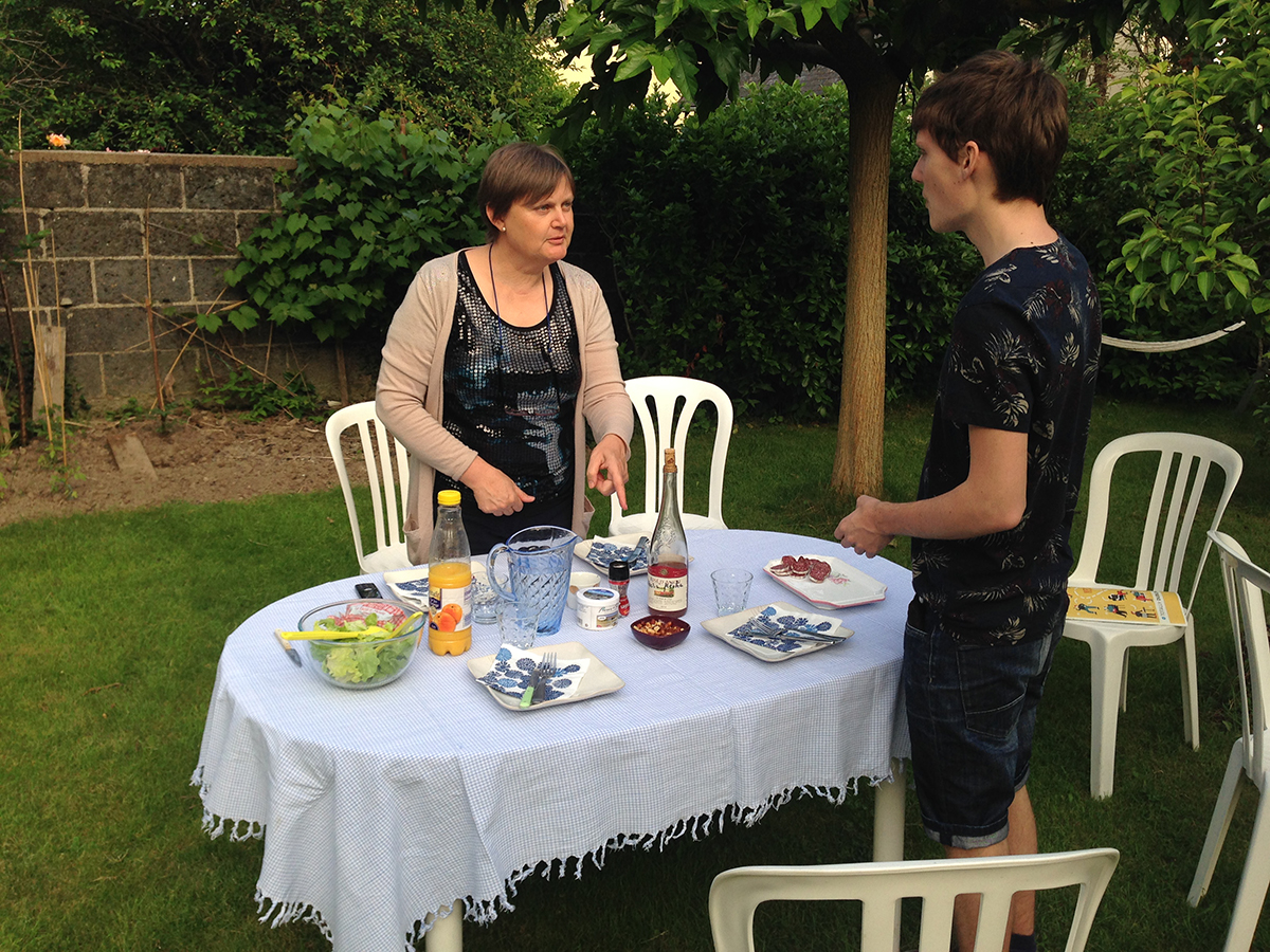 Lunch with host family