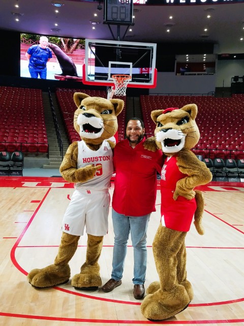 Steven pictured with Sasha and Shasta