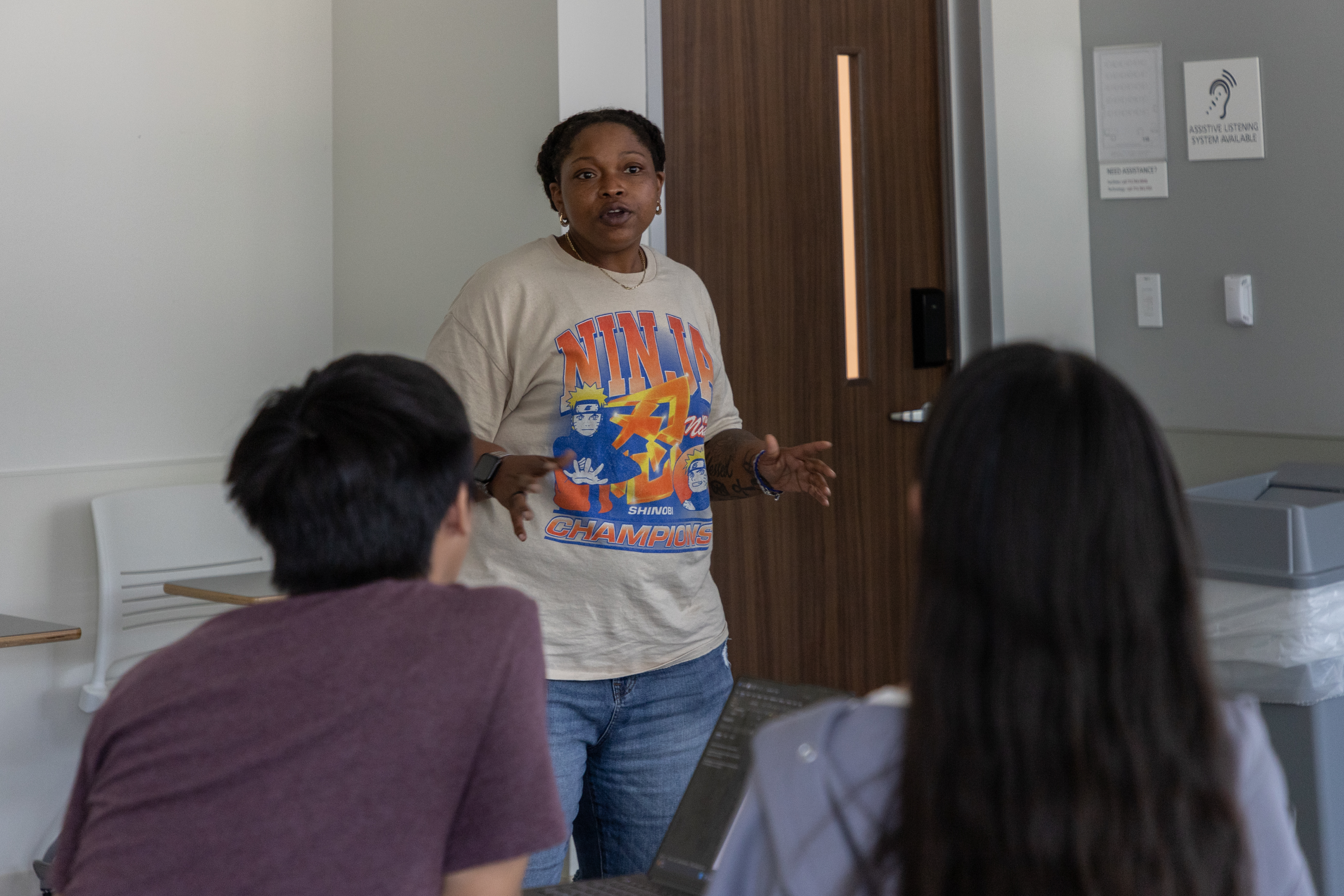 debate instructor in class