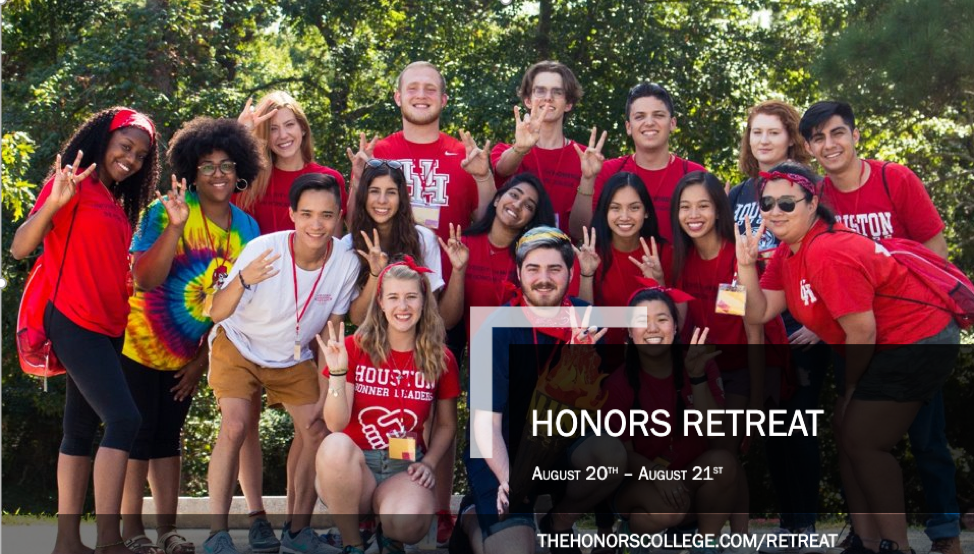 groupd of students at Honros retreat