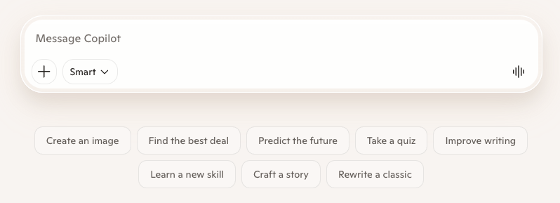 Copilot Prompt Window