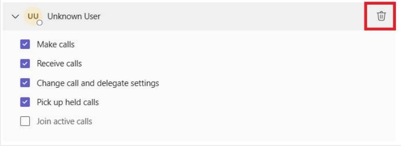 To remove or edit permissions on delegates