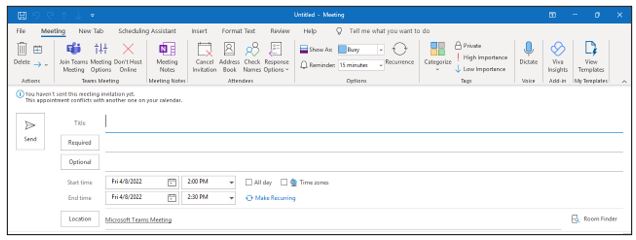 Schedule a Meeting or Conference Call with Outlook
